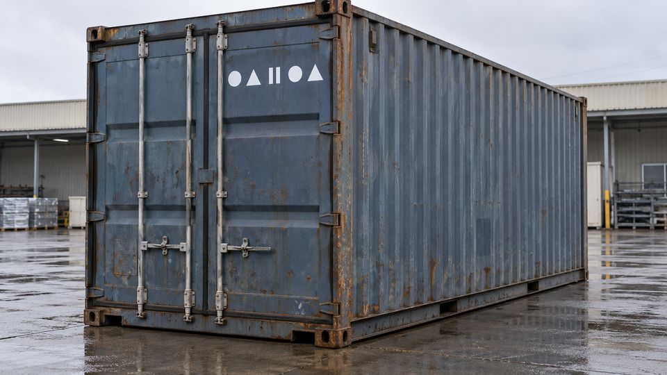 Container Number Recognition, generated site photo 3 with example AI detections
