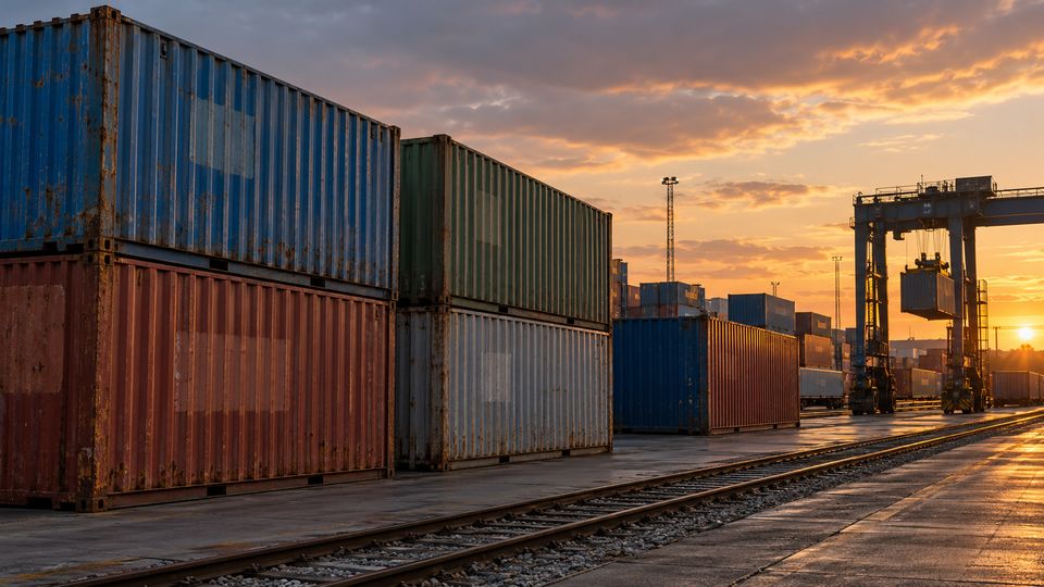 Container Number Recognition, generated site photo 4 with example AI detections