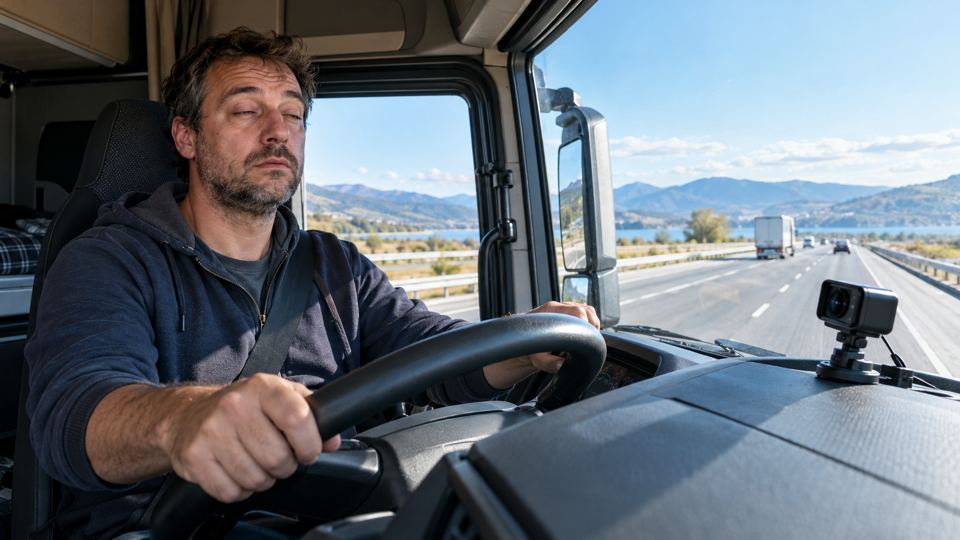 Driver Drowsiness Detection, generated site photo 1 with example AI detections