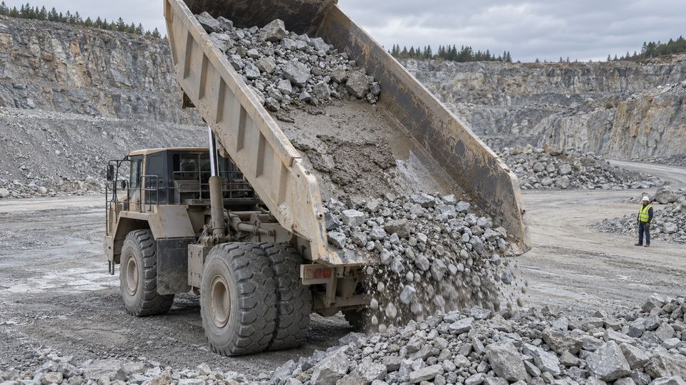 Dump Truck Payload and Dumping with AI detections