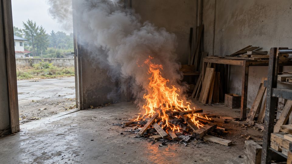 Indoor Fire and Flame Detection with AI detections