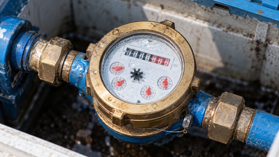 Water Meter Reading, generated site photo 1 with example AI detections