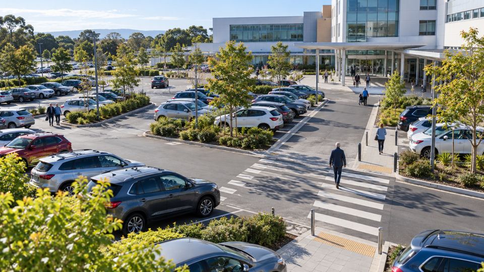 High View Parking Bay Count with AI detections