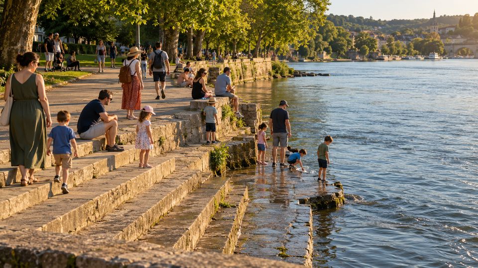 Riverbank Child Safety Zone with AI detections