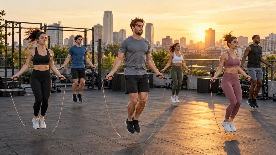 Rope Skipping and Exercise Counting, generated site photo 4 with example AI detections