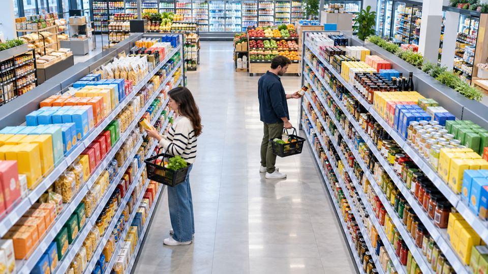 Shelf Attention Heatmap with AI detections