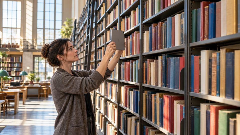 Book Spine and Shelf Label Reading with AI detections